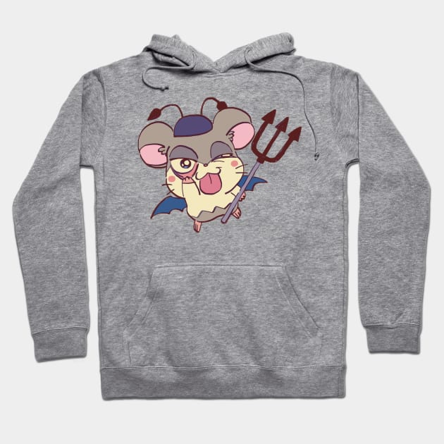 cute pastel trickster devil hamster spat / hamham heartbreak Hoodie by mudwizard